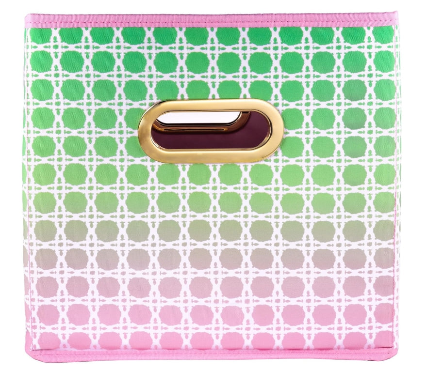 Lilly Pulitzer Small Collapsible Bin In Caning Pattern