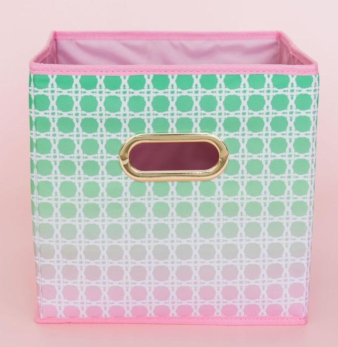 Lilly Pulitzer Small Collapsible Bin In Caning Pattern
