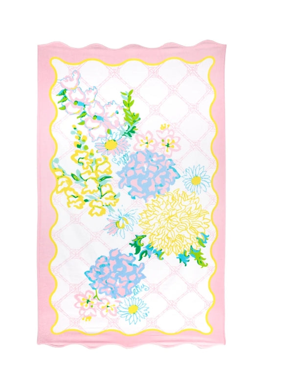 Lilly Pulitzer Scalloped Beach Towel Lilly Garden Home