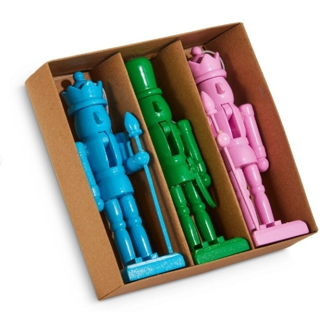 5" Colorful Nutcracker Ornaments: Set of Three