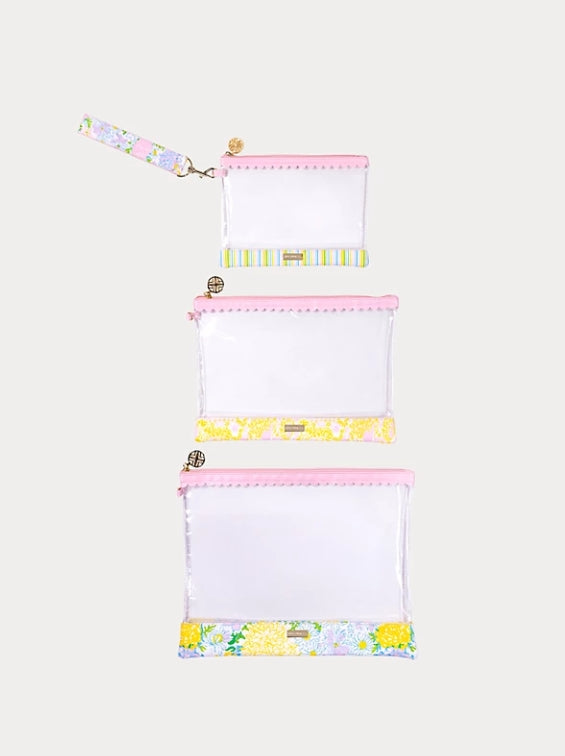 Lilly Pulitzer Carryall Trio Pouch Set Multi Lilly Garden Home