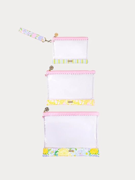 Lilly Pulitzer Carryall Trio Pouch Set Multi Lilly Garden Home