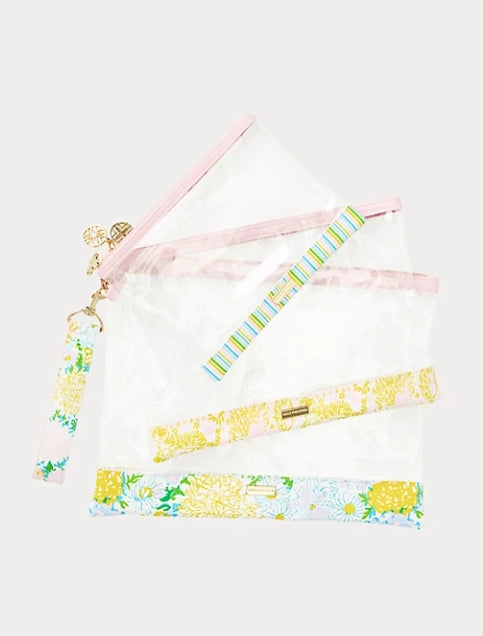 Lilly Pulitzer Carryall Trio Pouch Set Multi Lilly Garden Home