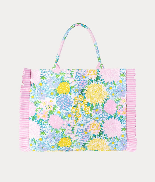 Lilly Pulitzer Ruffle Multi Lilly Garden Home Tote