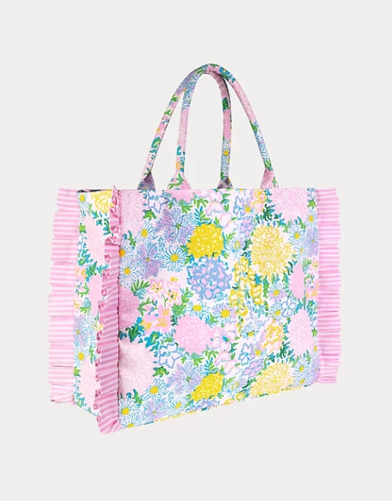 Lilly Pulitzer Ruffle Multi Lilly Garden Home Tote