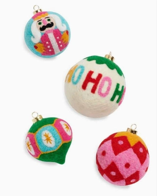 "Ho Ho Ho" Assorted Ornaments: Set of Four