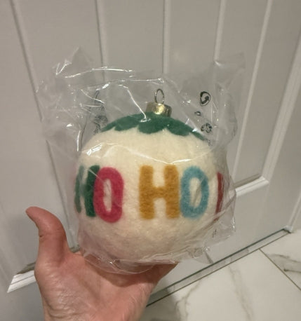 "Ho Ho Ho" Assorted Ornaments: Set of Four