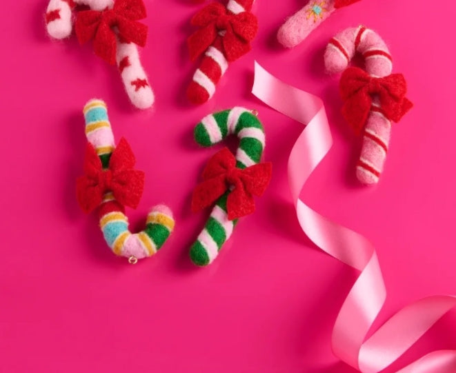 Candy Cane Assorted Ornaments: Set of Eight