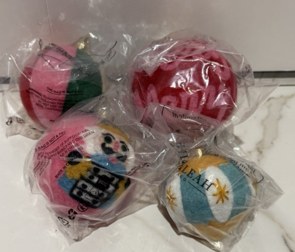 Very Merry Assorted Ornaments: Set of Four