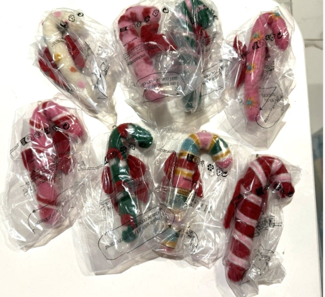 Candy Cane Assorted Ornaments: Set of Eight
