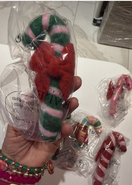 Candy Cane Assorted Ornaments: Set of Eight