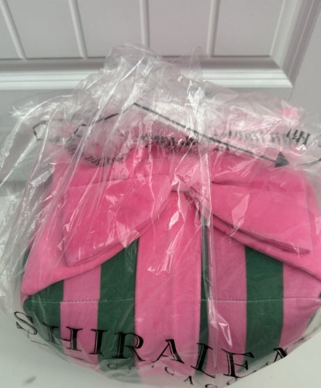 Pink & Green Stripe Gift Box Medium Pillow