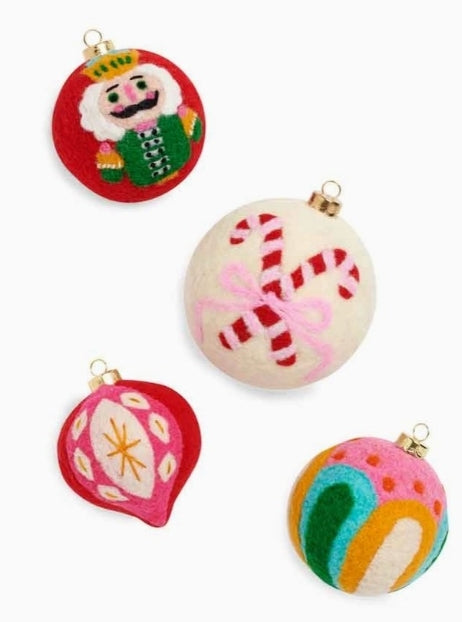 Candy Canes Assorted Ornaments: Set of Four