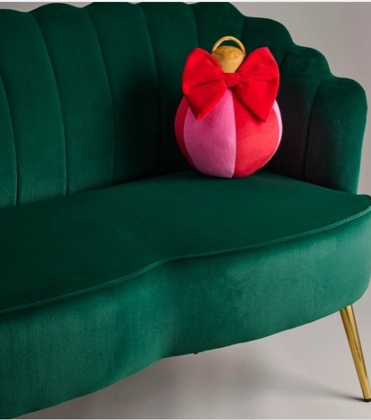 Festive Pink & Red Bauble Medium Pillow