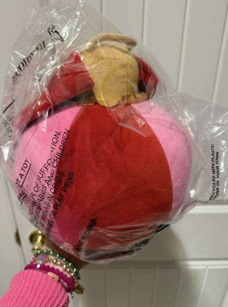 Festive Pink & Red Bauble Medium Pillow