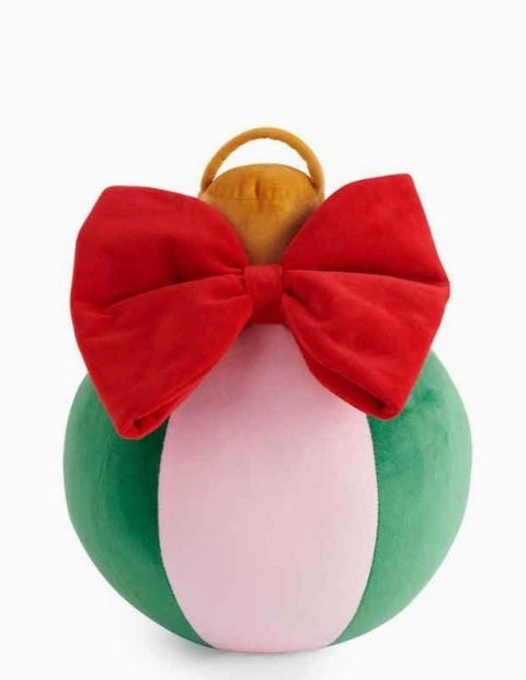 Festive Pink & Green Bauble Medium Pillow