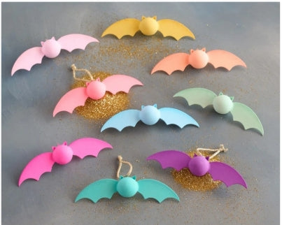 GlitterVille Rainbow Bat Ornament