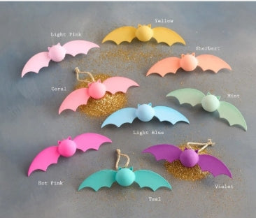 GlitterVille Rainbow Bat Ornament