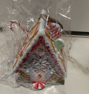 GlitterVille Rainbow Gingerbread Cottage Ornament
