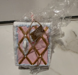 GlitterVille Rainbow Gingerbread Cottage Ornament