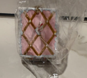 GlitterVille Rainbow Gingerbread Cottage Ornament
