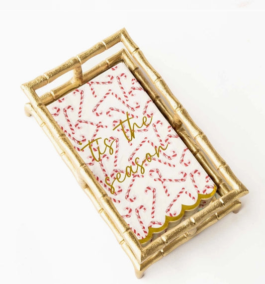 Candy Cane Paper Guest Towel Pack: "Tis The Season"