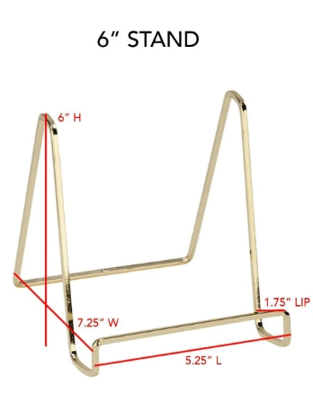 6" Brass Plated Square Wire Display Stand