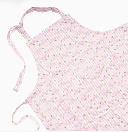 Pink Tennis Stripe Apron