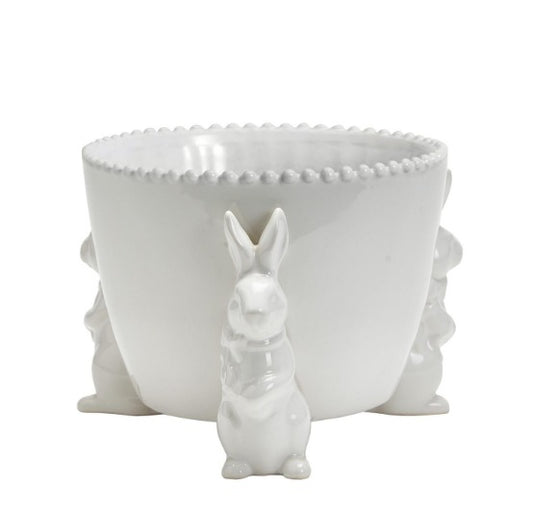 Bunny Trio Ceramic Cachepot