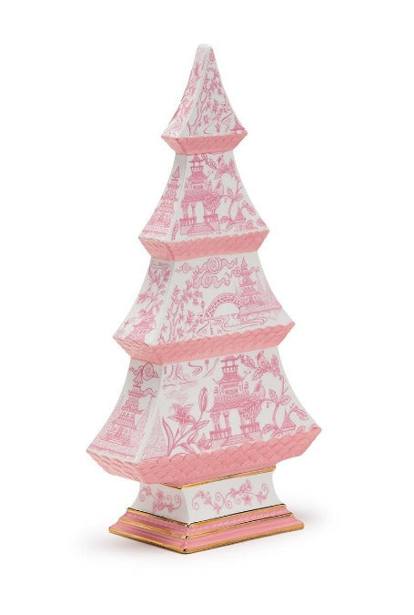 Chinoiserie Pastel Pink Christmas Tree