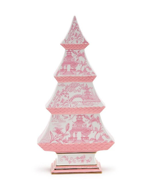 Chinoiserie Pastel Pink Christmas Tree