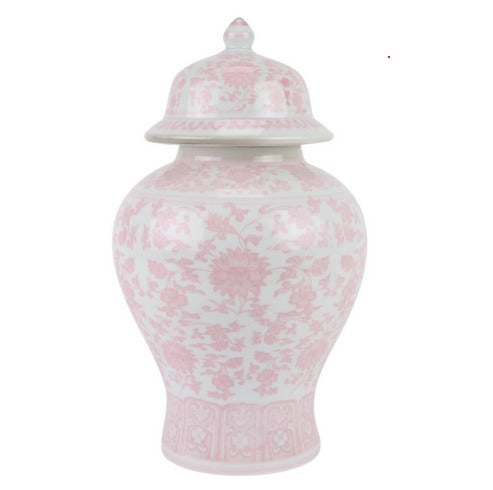 Soft Pink and White Ginger Jars- Available in Three Sizes