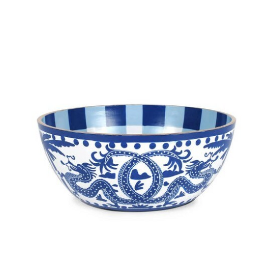 Blue and White Milly & Lilly Serving Bowl