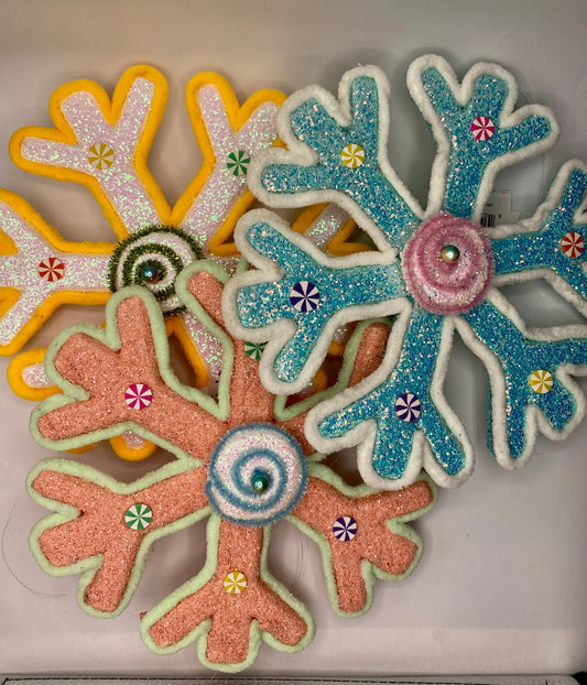 Large Candy Snowflake Ornaments no