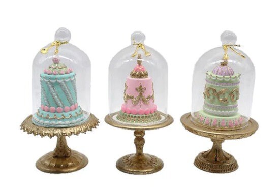 Sweet Confections Cakes On Pedestals: Set of Three