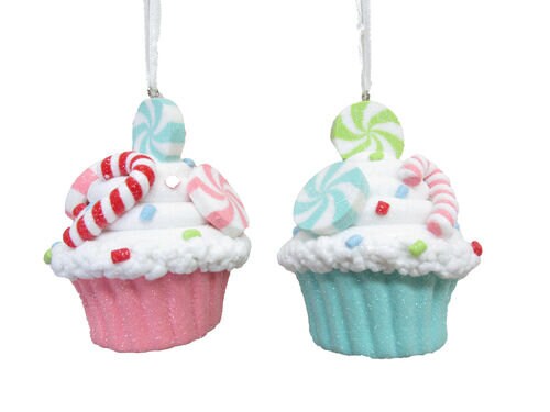 Sugary Cupcake Ornaments: Set of Two