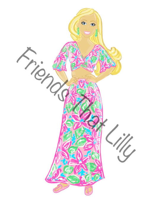 Women’s T-shirts: Lilly Inspired Barbie Doll