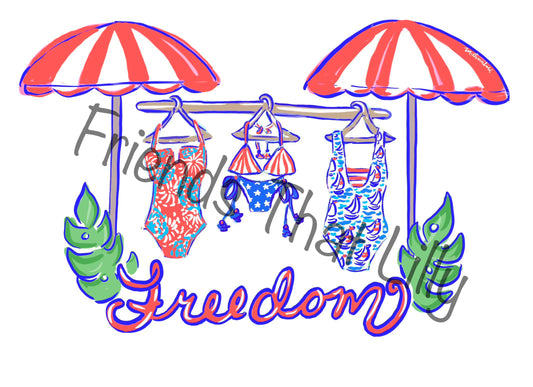 Tumbler: Patriotic Swimwear 20oz or 30oz