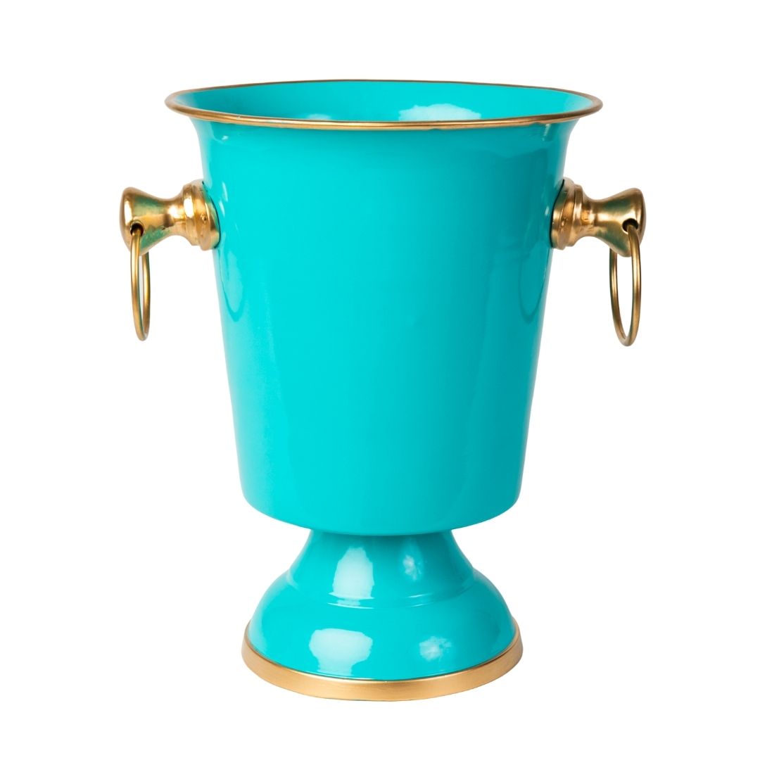 Color Block Turquoise Ice Bucket