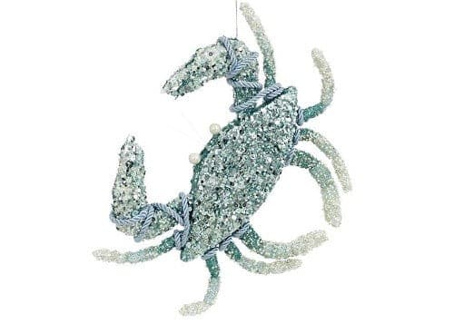 Sparkly Beaded Crab Ornament
