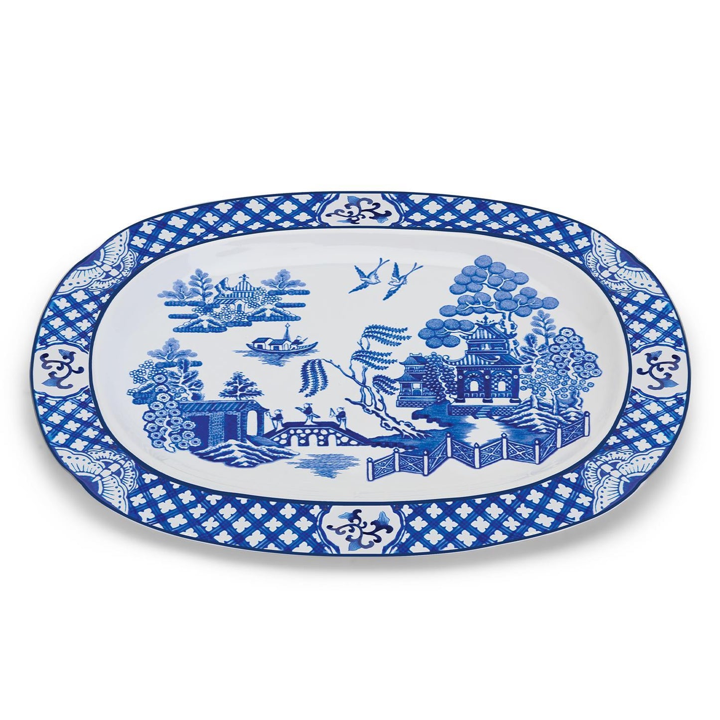 Blue Willow Serving Platter - Porcelain