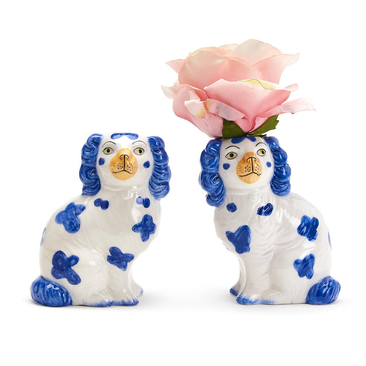 Staffordshire Dog Bud Vase- Set of Two