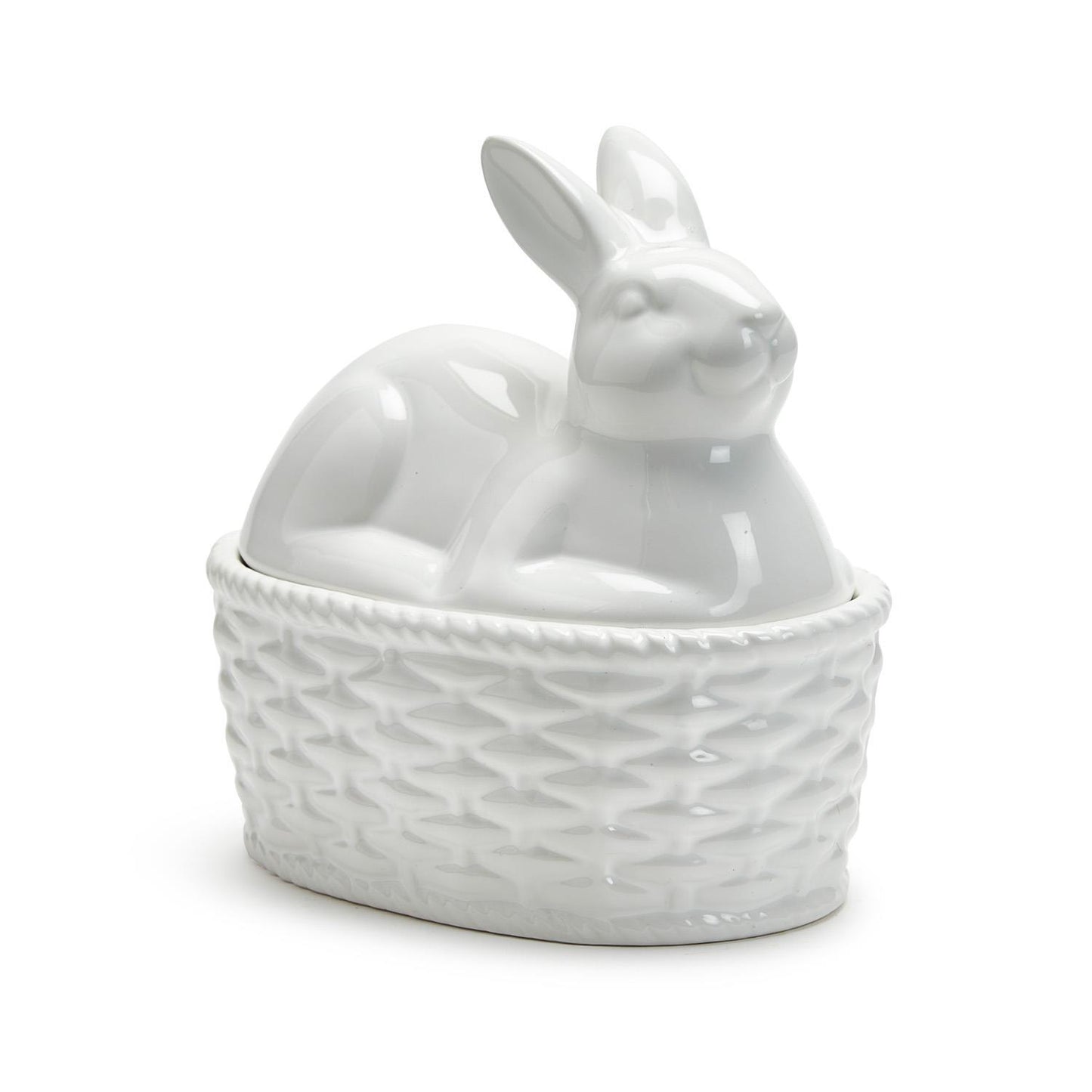 Hoppy Easter Bunny Covered Candy Box Tidbit Dish