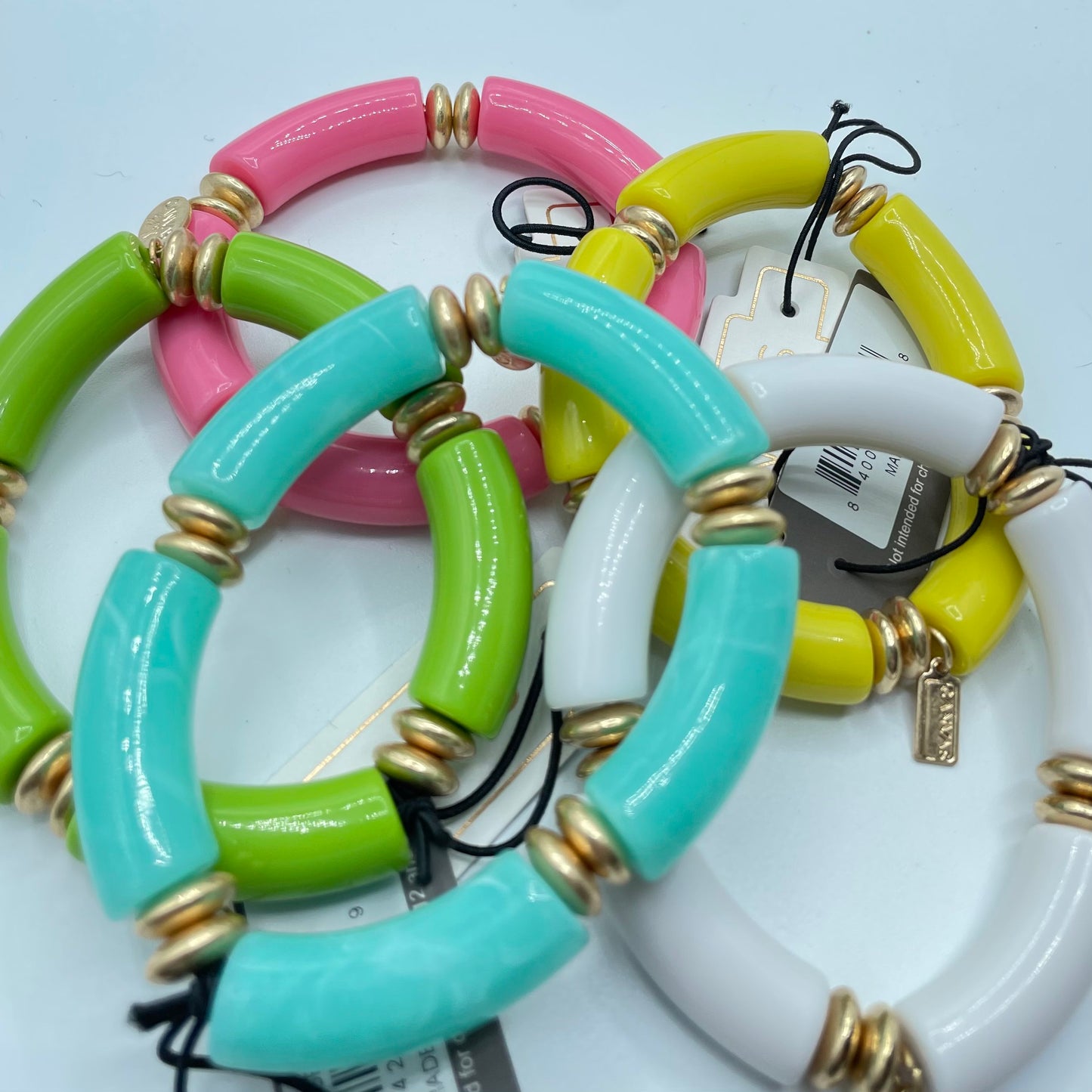 Disc Stretch Bracelets - Mult. Colors Available
