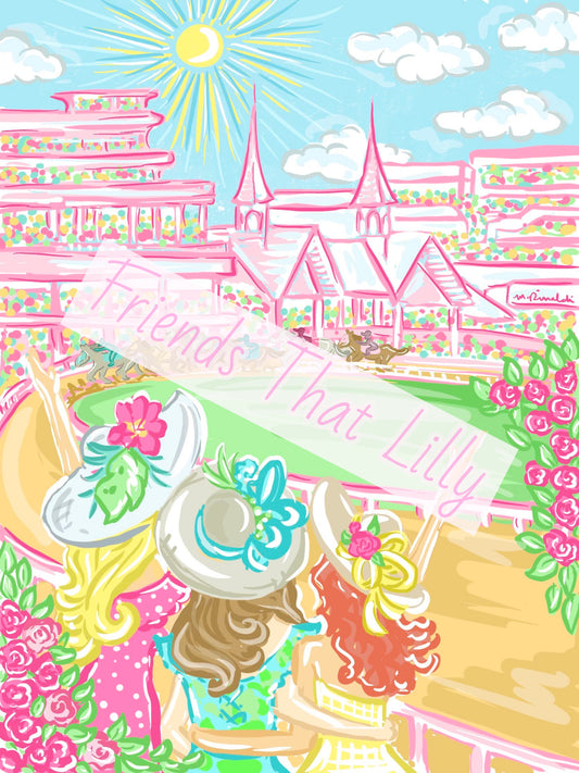 8x10 Kentucky Derby Hand Painted Prints
