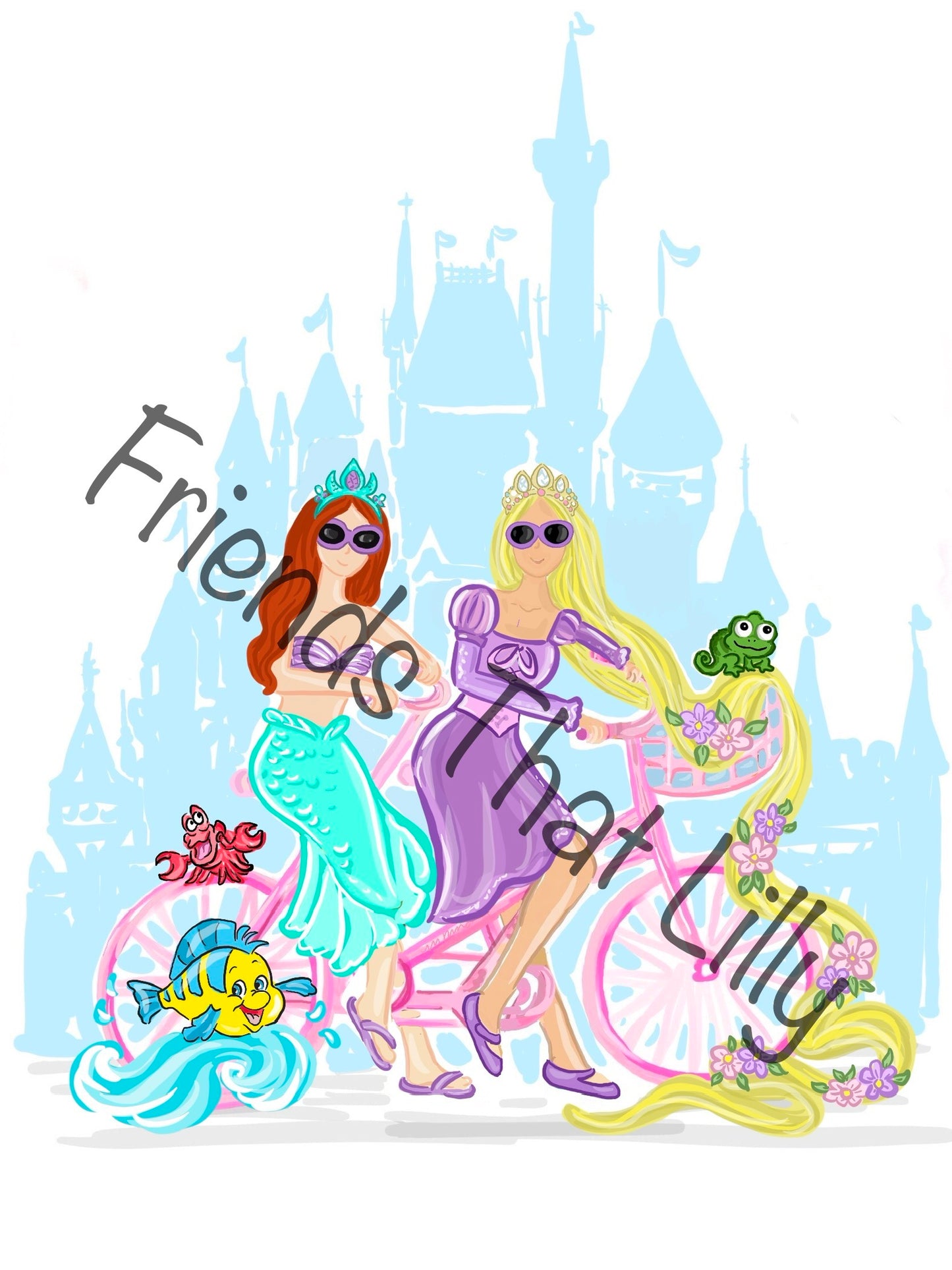 SALE! FTL Mermaid & Purple Princess Illustration Shirts
