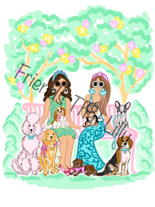 Women's T-shirts: Dogs - Dark & Brunette