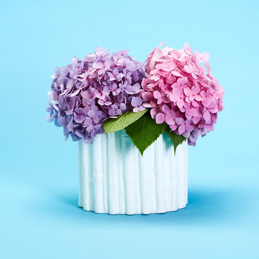 Faux Bamboo Ceramic Cachepot