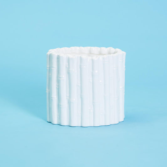 Faux Bamboo Ceramic Cachepot