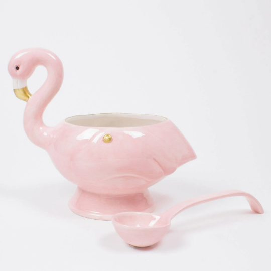 Flamingo Punch Bowl & Ladle